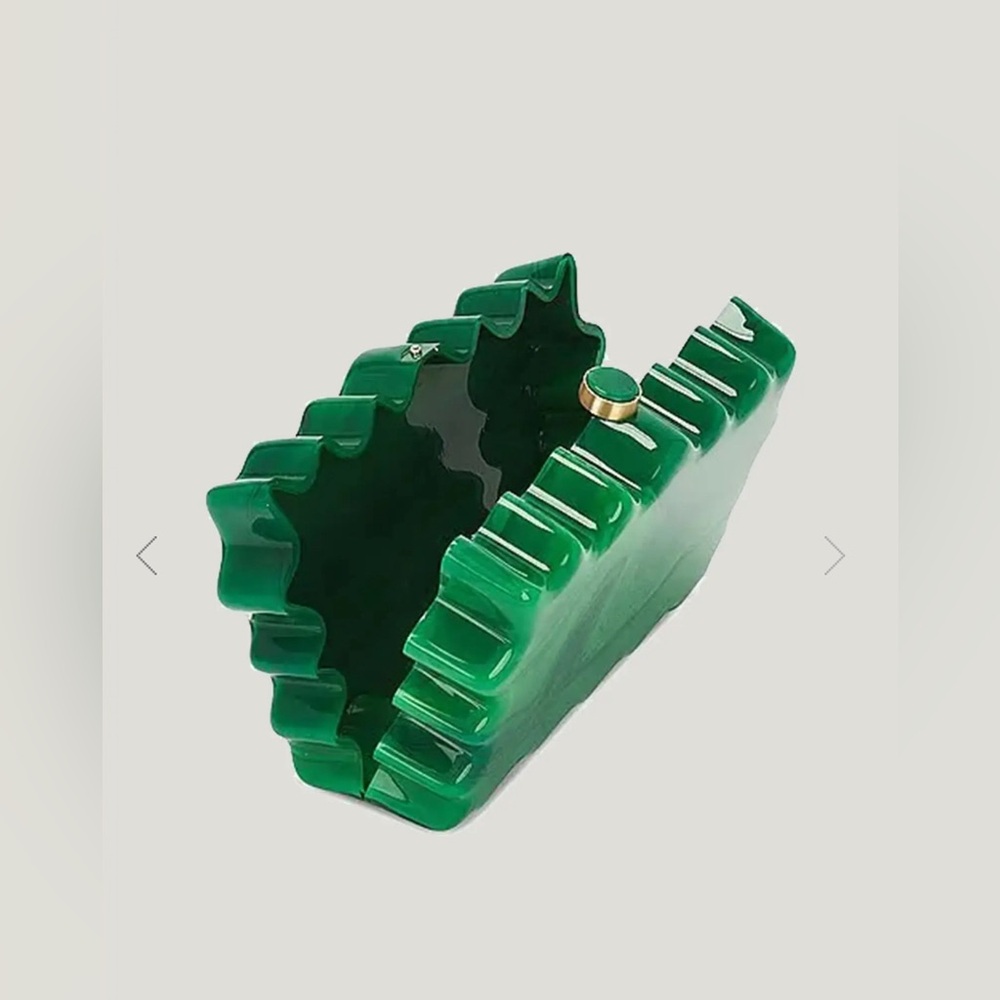 Cult Gaia Paloma Clutch. Malachite/Gold. - Picture 13 of 17